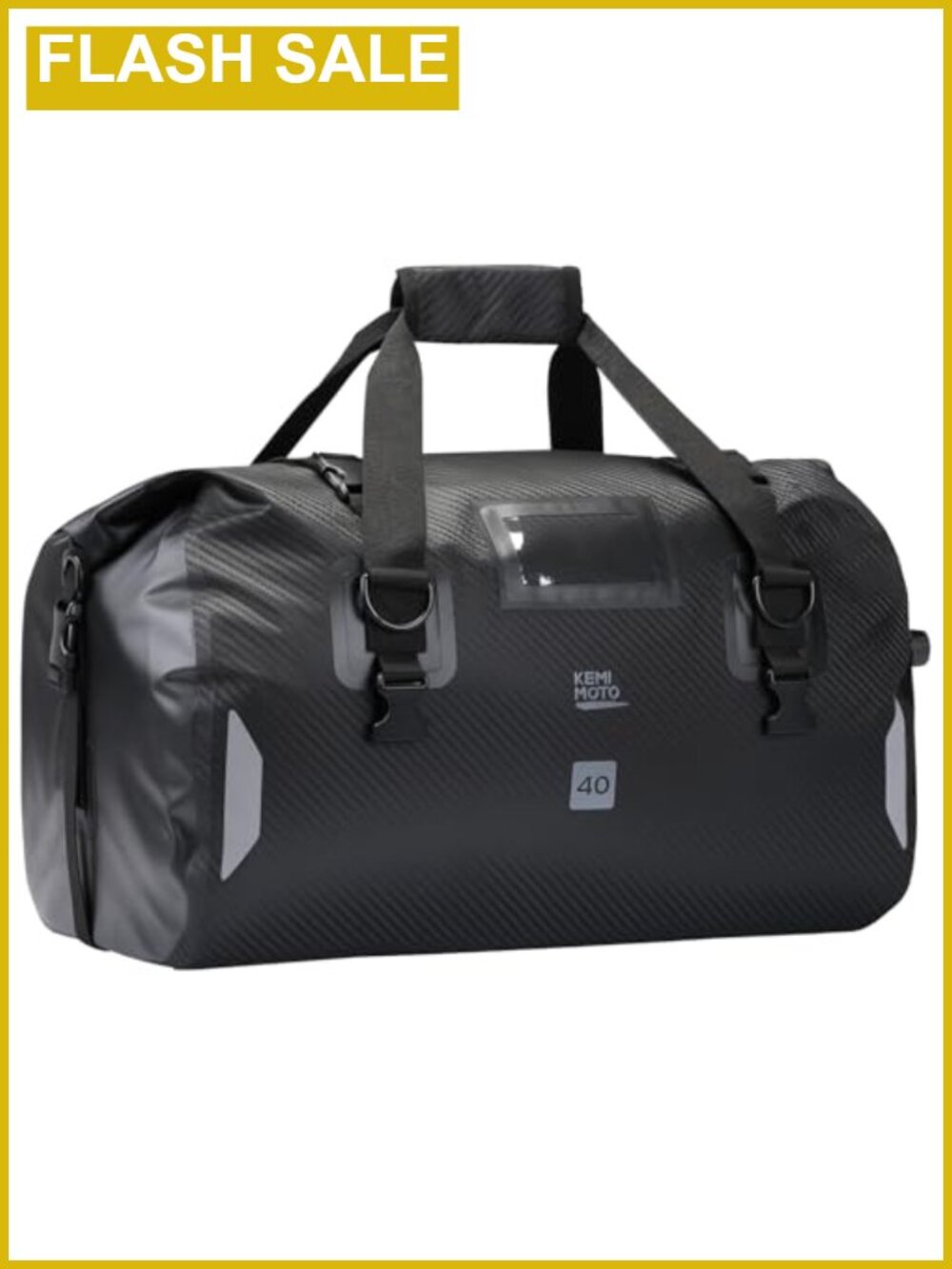 40L Waterproof Motorcycle Dry Bag Duffle Tail Bag Soft Luggage with